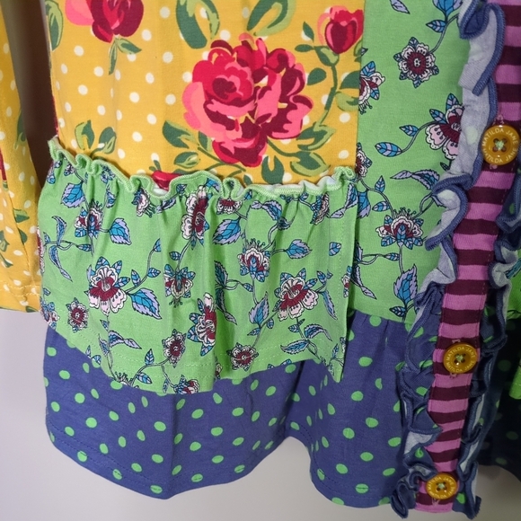 Matilda Jane Choose Your Own Path Setting Sun Tunic Cardigan Size 10 Mixed Print - Picture 4 of 8